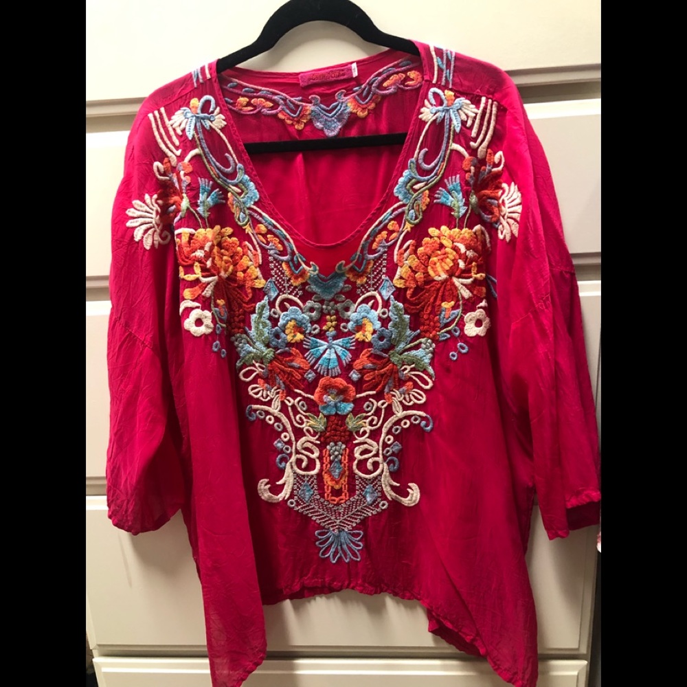 Johnny Was embroidered tunic